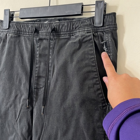 Hollister Men’s Black Twill Joggers Size XS Tall - Picture 6 of 11